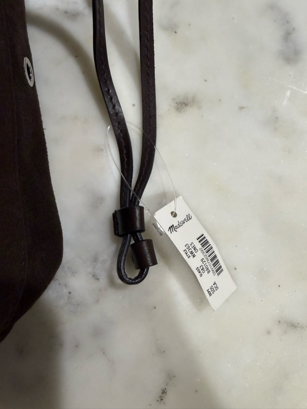 NWT Madewell Suede Bucket Grommet Bag - Picture 6 of 9